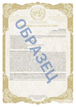 Образец Приложение к СТО 01.064.00220722.2-2020 Очер Сертификат СТО 01.064.00220722.2-2020 